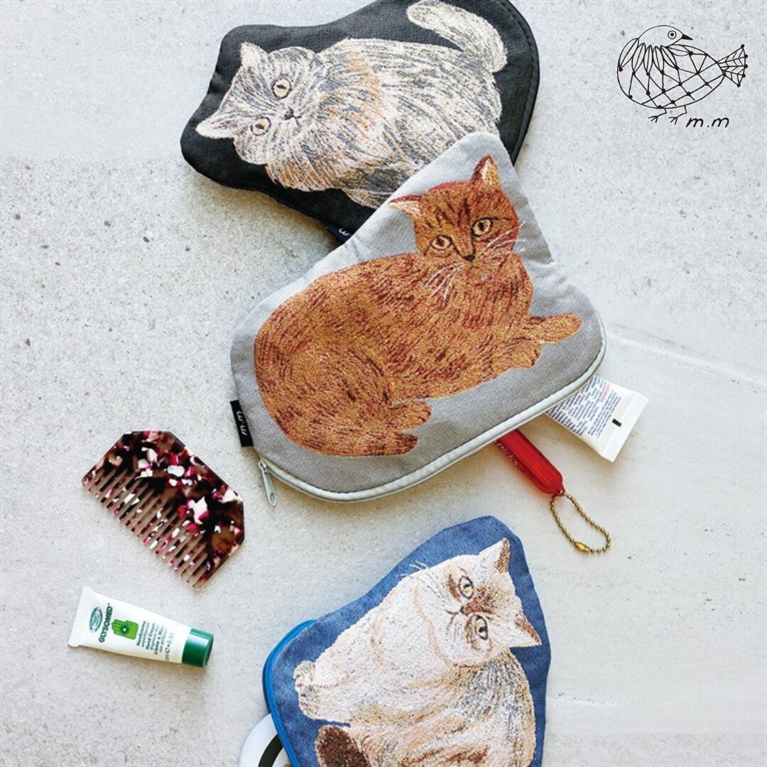 松尾ミユキ】 Diecut pouch Cat｜ダイカットポーチ｜選べるデザイン 