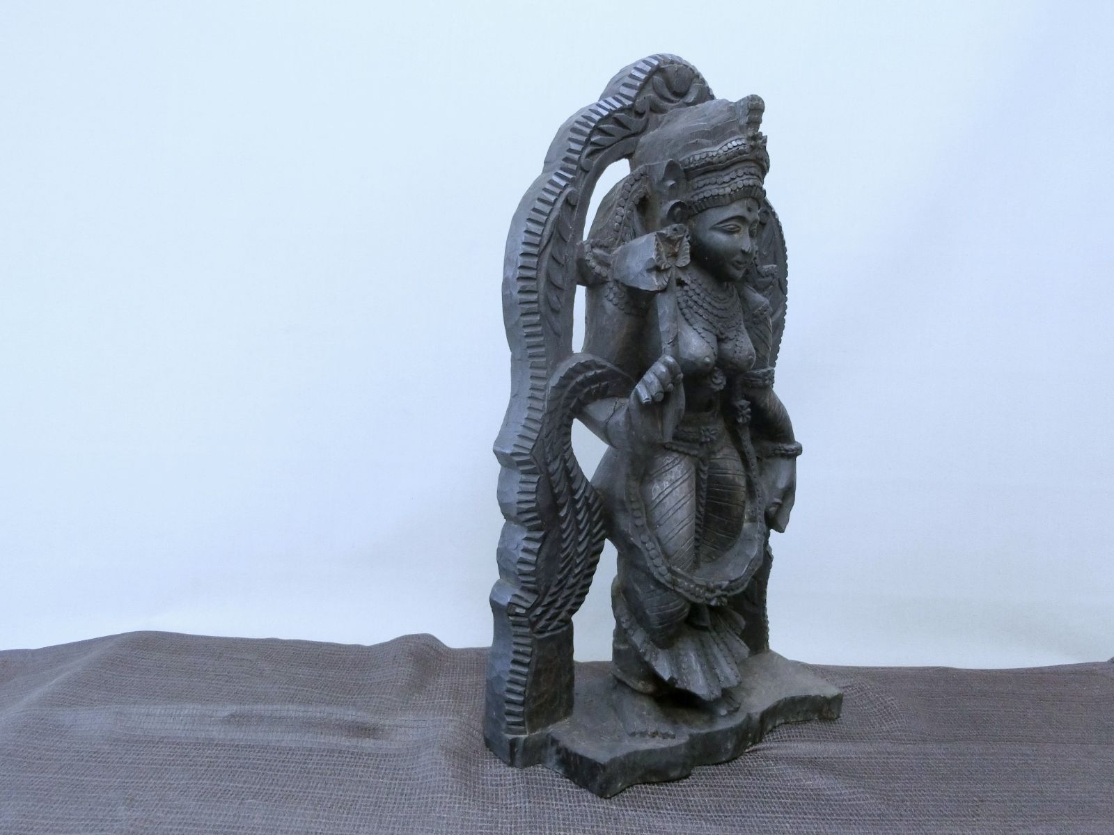 【神像　木彫女神　仏像　外国物 佛　仏】◆仏教美術 インテリア　オブジェ　美術 神像 木彫女神 仏像 外国物 佛 仏】◇仏教美術 インテリア