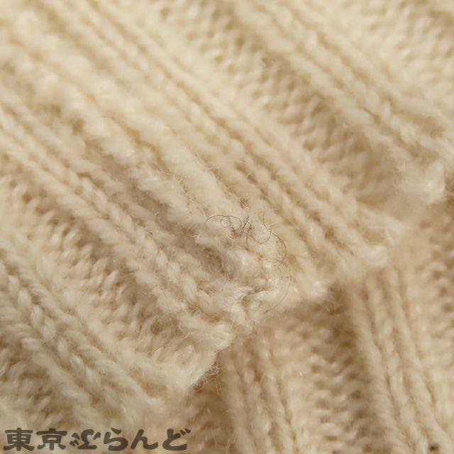 シャネル CHANEL クルーネック ニット セーター P52856K06870 アイボリーxダークブラウン カシミヤ スノーフレーク模様 総柄 36 トップス レディース 101765768 シャネル CHANEL クルーネック ニット セーター P52856K06870