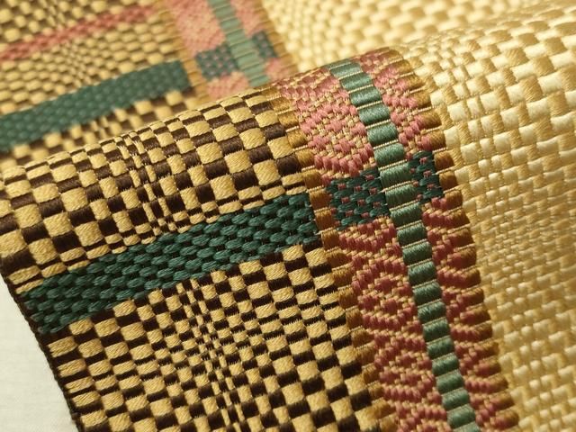 平和屋着物○本場筑前博多織 八寸名古屋帯 吉祥間道 正絹 逸品  