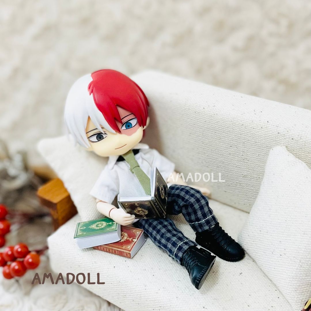 ねんどろいどどーる オビツ11 服 男の子 半袖 シャツ ネクタイ 1/12 靴