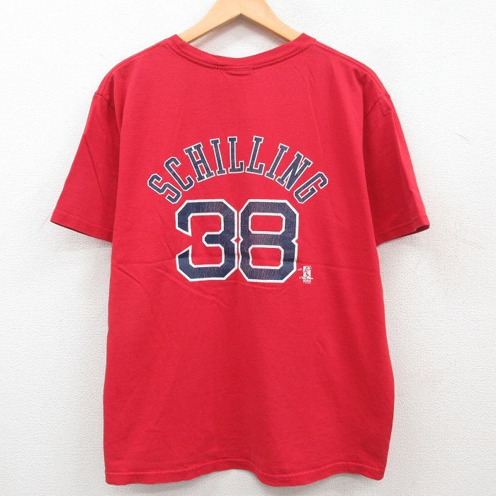 XL/古着 半袖 ビンテージ Tシャツ メンズ 00s MLB ボストンレッド