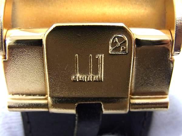 極美品 dunhill ダンヒル ベルト ブラウン ロゴ レザー 本革 型押し □極美品□ dunhill ダンヒル レザー リバーシブル ベルト