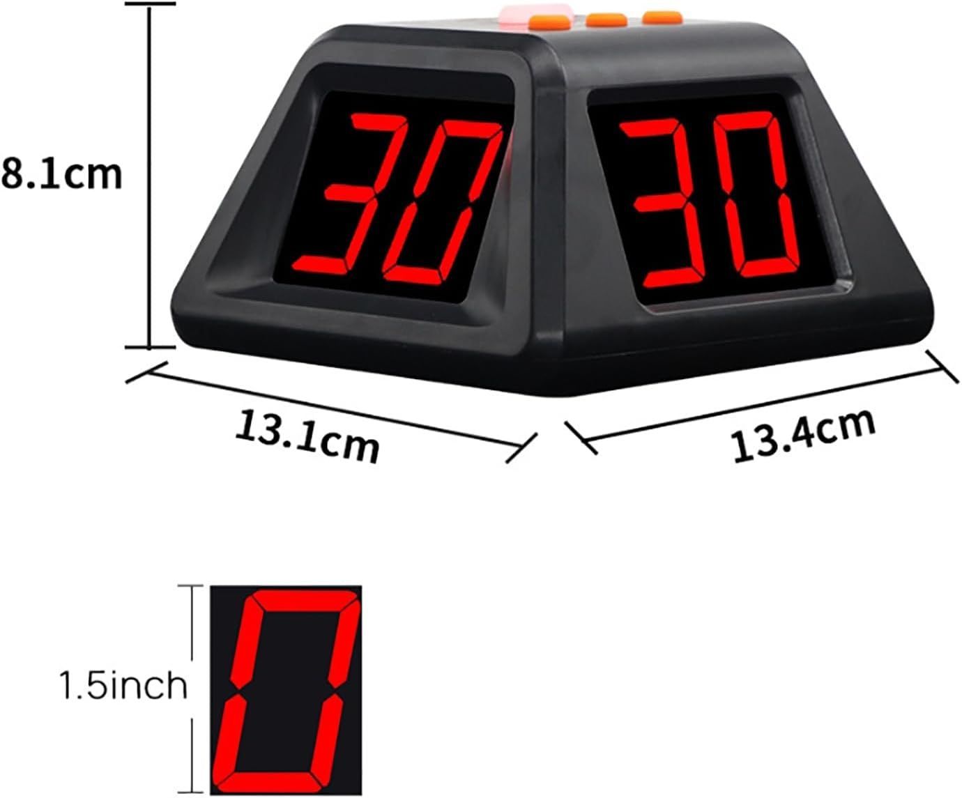 4面ディスプレイ付きポーカーショットクロック 分|秒2モード