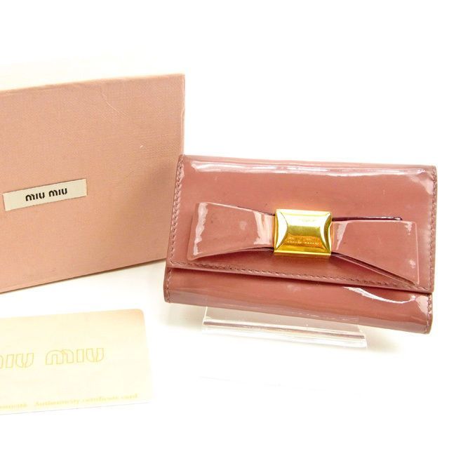 ミュウミュウ キーケース 6連キーケース マドラス ピンク