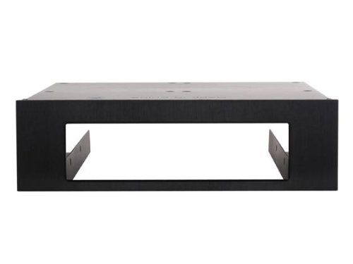 Silverstone Technology FP55B Aluminum Front Panel 5.25 in. to a 3.5 in. Bay Converter - Black