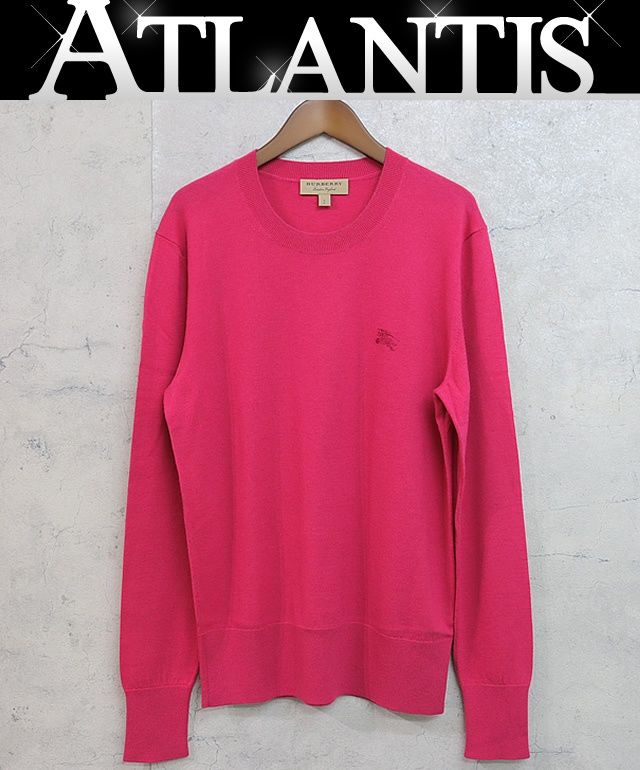 広尾店 バーバリー BURBERRY メンズ ニット セーター ショッキングピンク size SP 16198