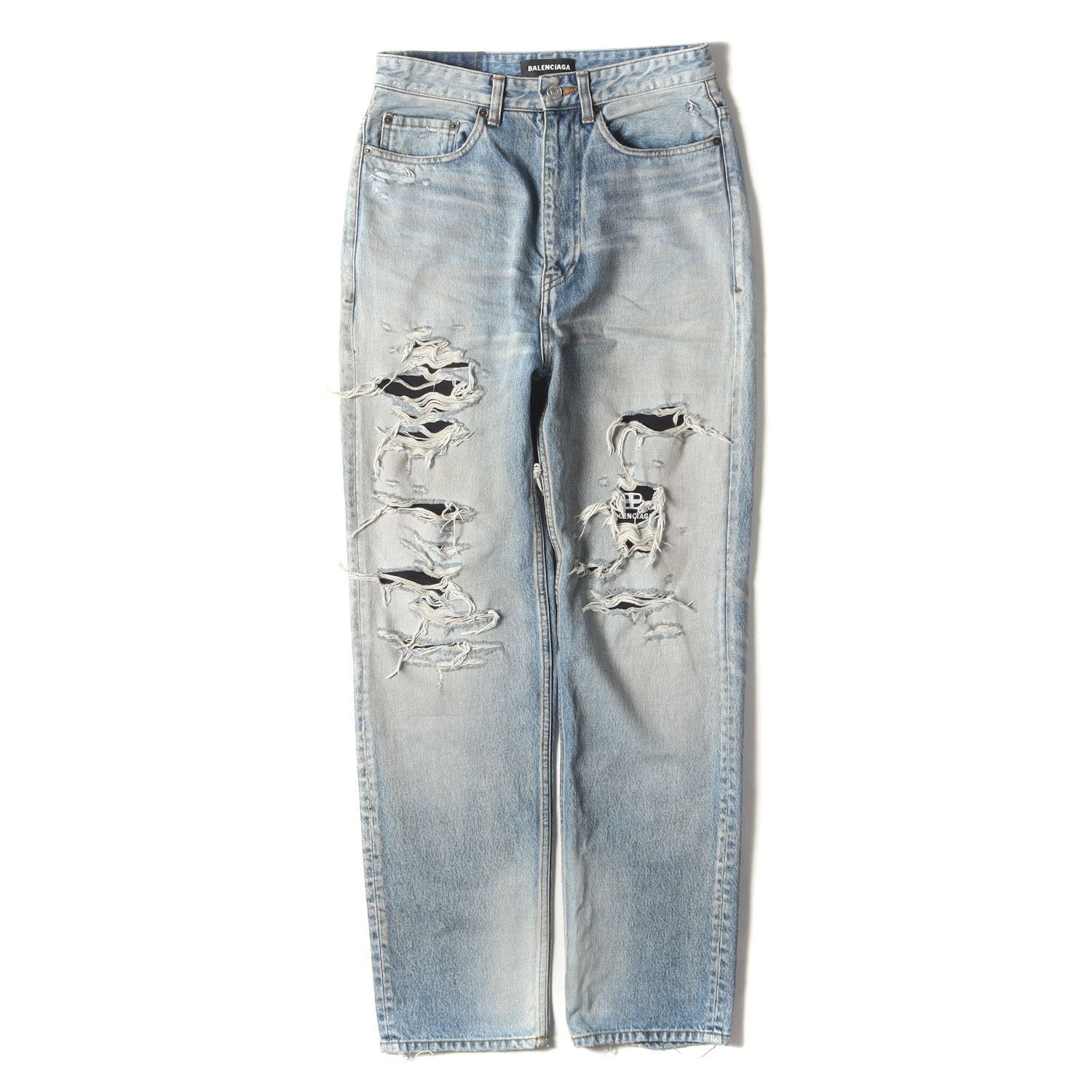 パンツ BALENCIAGA 20WINTER Regular Ripped Denim BALENCIAGA バレンシアガ パンツ サイズ:28 / 20SS Regular Ripped