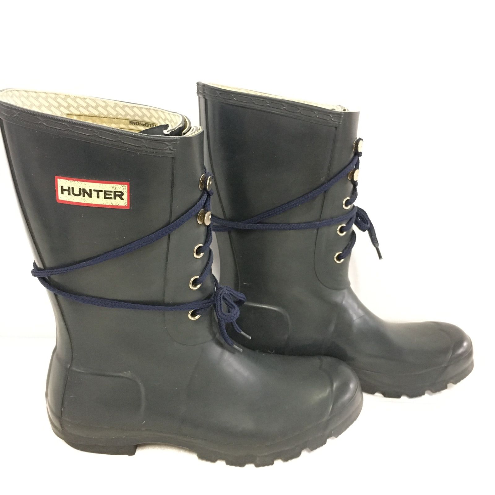 HUNTER ハンター レインブーツ 長靴 W23608 ネイビー UK6サイズ