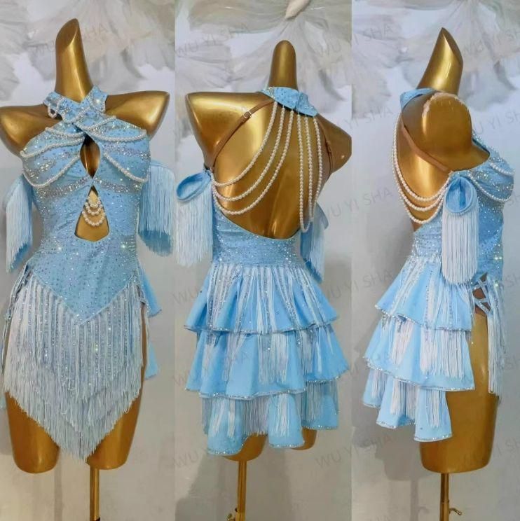 ラテンワンピースドレス オーダーメイド 社交ダンス衣装 ラテン