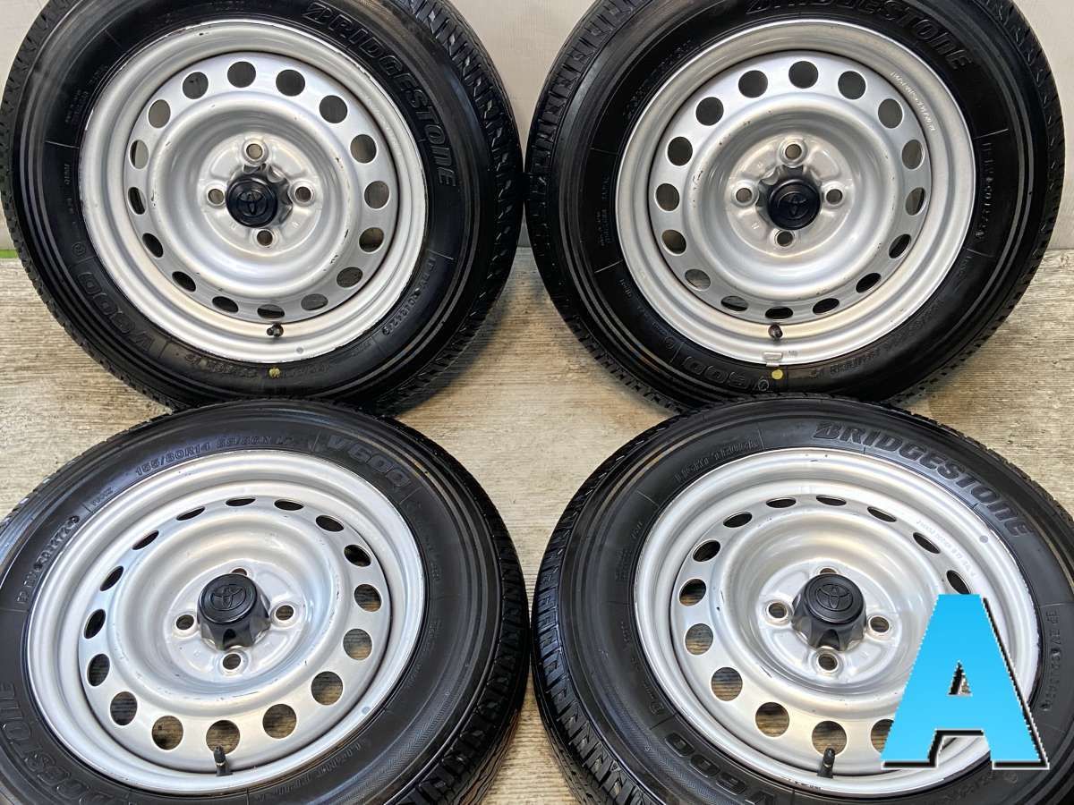 155/80R14 88/86LT ブリヂストン V600 トヨタ純正 AL 14x5.0 100-4穴
