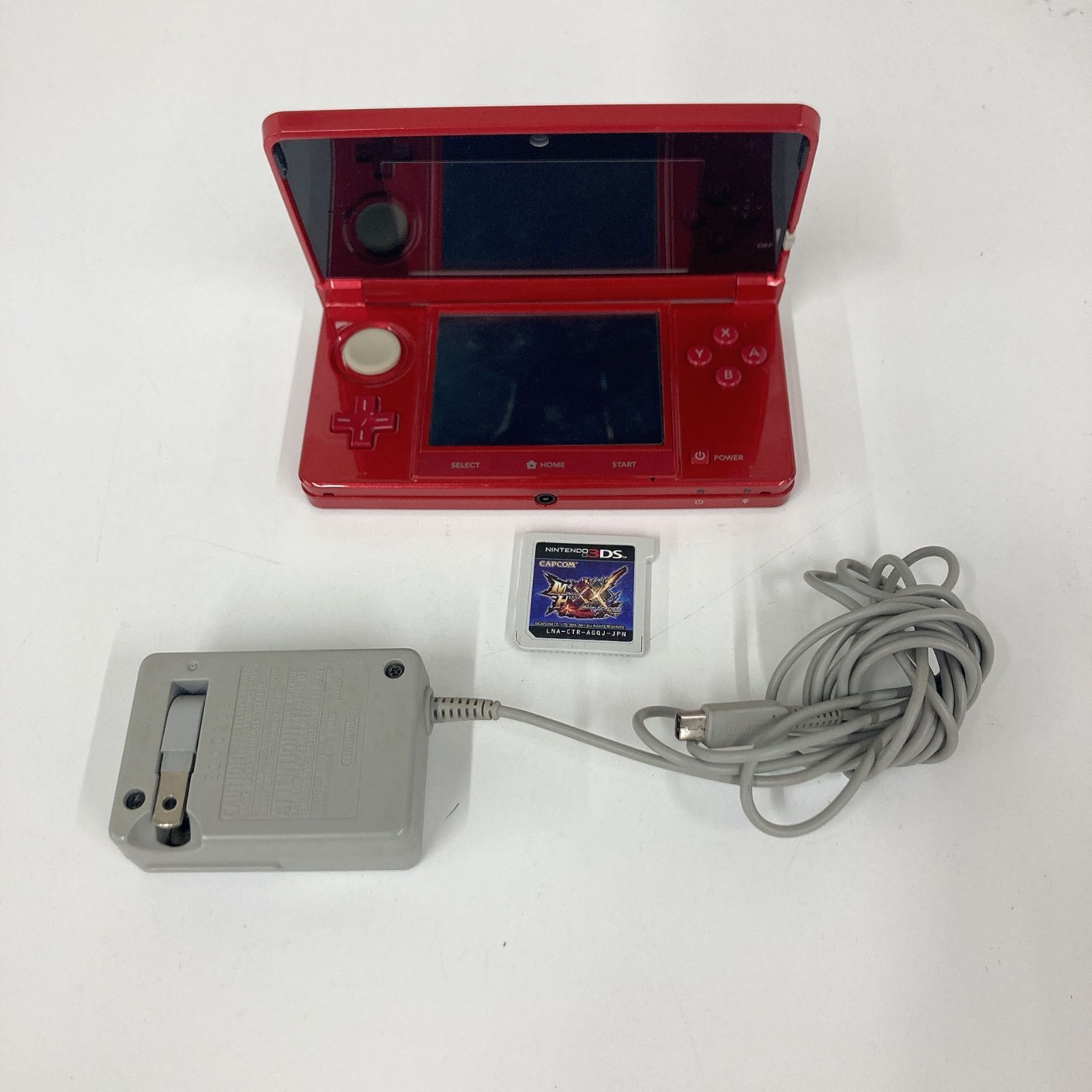 ＆Nintendo 3DS 本体 レッド モンスターハンターダブルクロス ソフト 