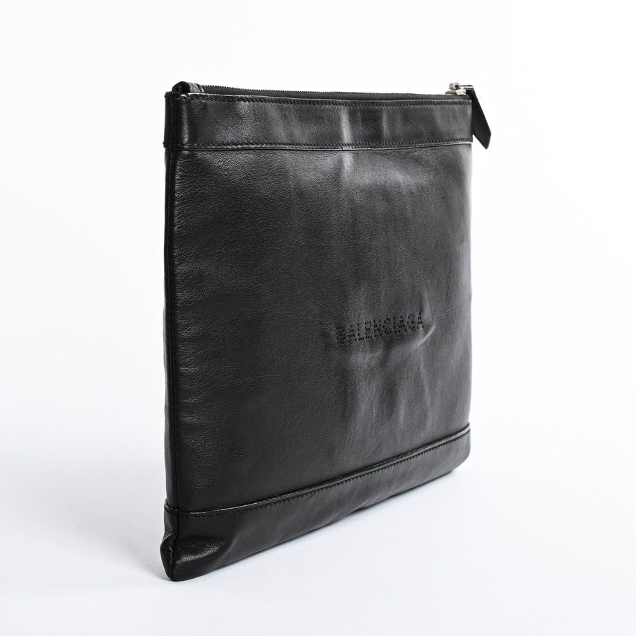 BALENCIAGA バレンシアガ クラッチバッグ ネイビークリップM
