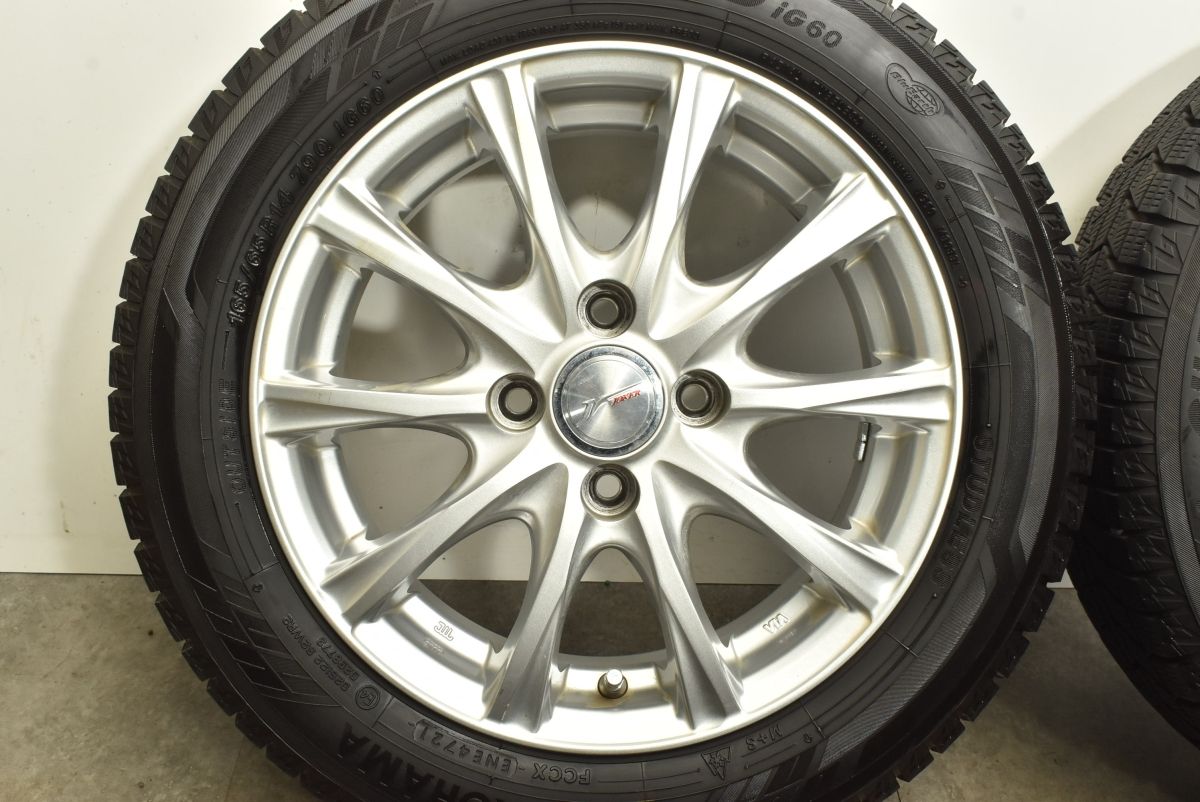 上昇志向の バリ溝 ジョーカー 14in 5.5J 38 PCD100 ヨコハマ アイスガード iG60 165|65R14 パッソ ルーミー ジャスティ ソリオ トール ブーン