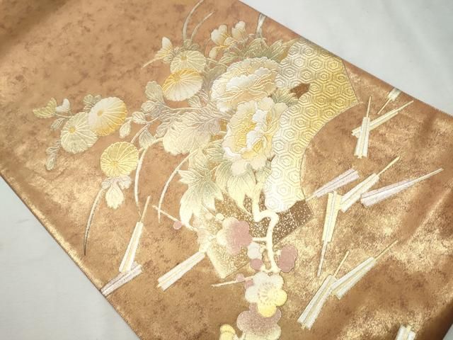まゆです⭐︎金彩友禅　卓越技能者　名工　和田光正　袋帯　未使用品 平和屋本店□極上 金彩友禅 卓越技能者・名工・和田光正 太鼓柄