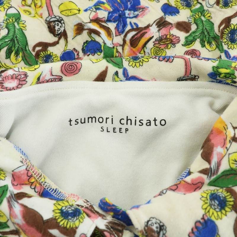 ツモリチサト スリープ tsumori chisato SLEEP パジャマ セットアップ ルームウェア 部屋着 花柄 アニマルモチーフ イージーパンツ M マルチカラー UDX536 /NQ