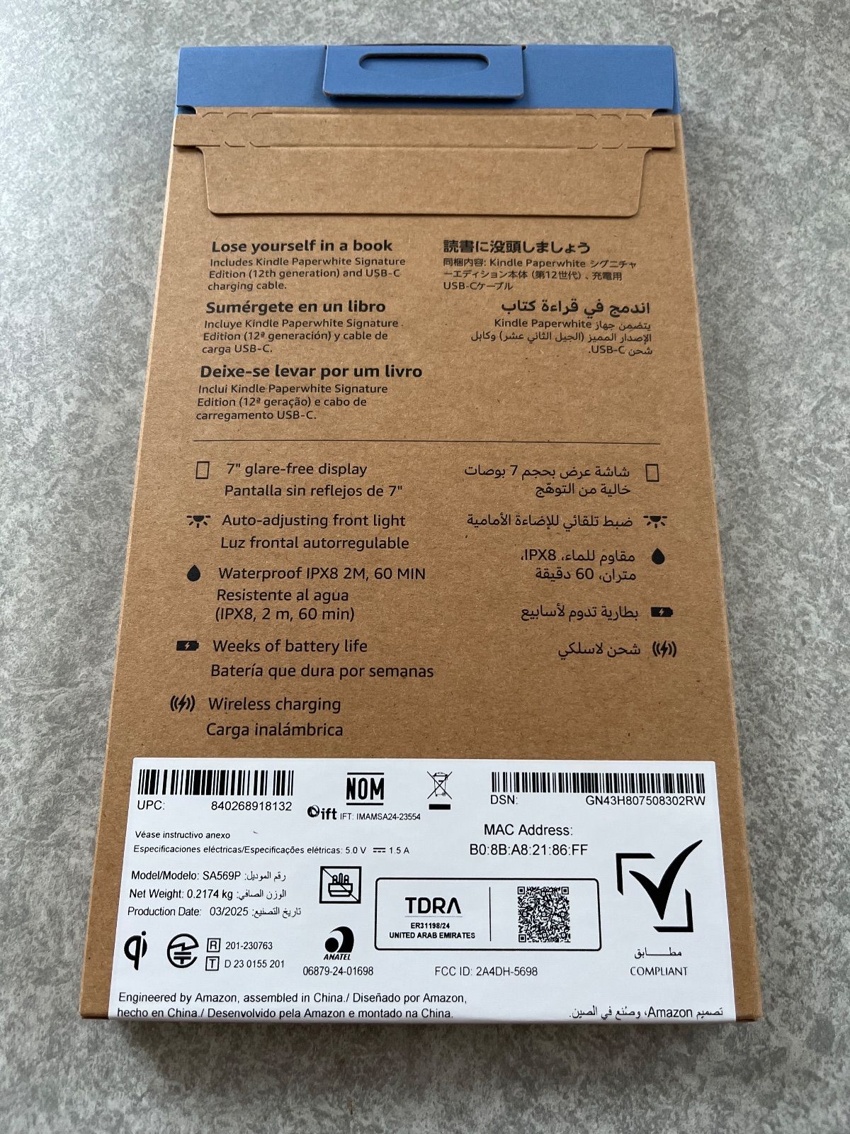 未開封Kindle Paperwhite シグニチャーエディション 32GB 7インチディスプレイ 明るさ自動調整 色調調節ライト 12週間持続バッテリー 広告なし メタリックジェード