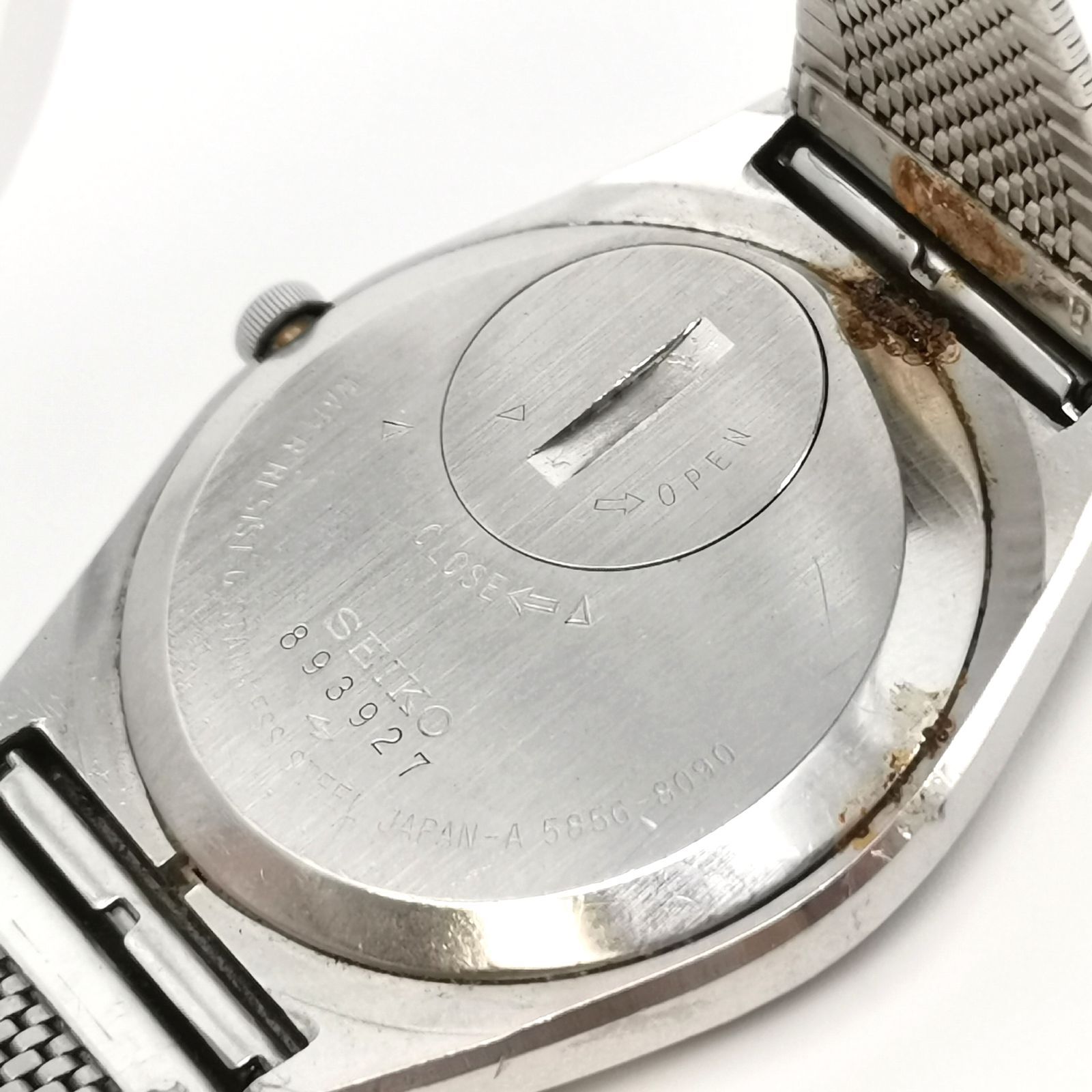 SEIKO セイコー KING キング クオーツ 5856-8090 文字盤シルバー（シミ 