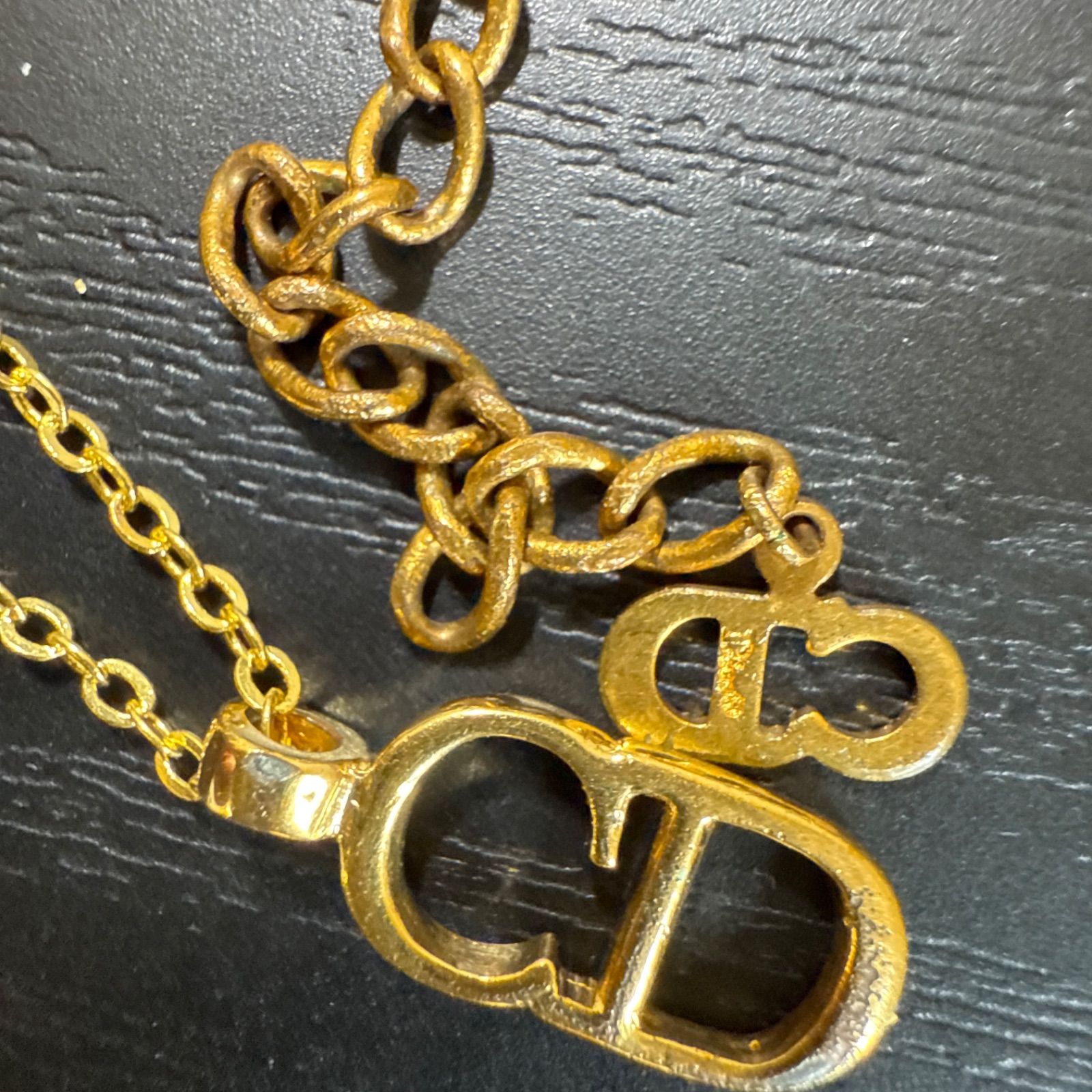Christian Dior CDロゴトップ ゴールドカラー ネックレス Christian Dior クリスチャンディオール CDロゴトップネックレス