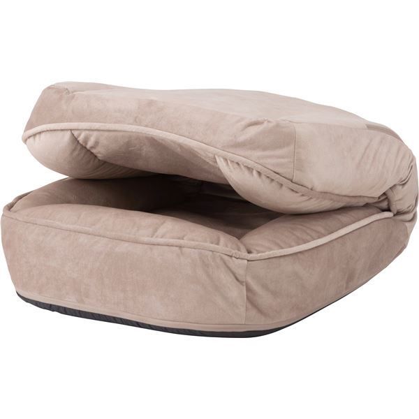 フロアチェア 座椅子 約幅54×奥行64-81×高さ55-61×SH7cm ベージュ 6段階 リクライニング チェア 防水加工