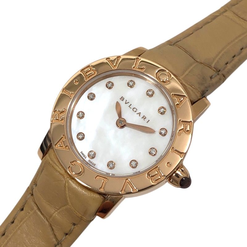 ブルガリ BVLGARI ブルガリブルガリ BBLP26WGL|12 ホワイトシェル 750PG レディース 腕時計