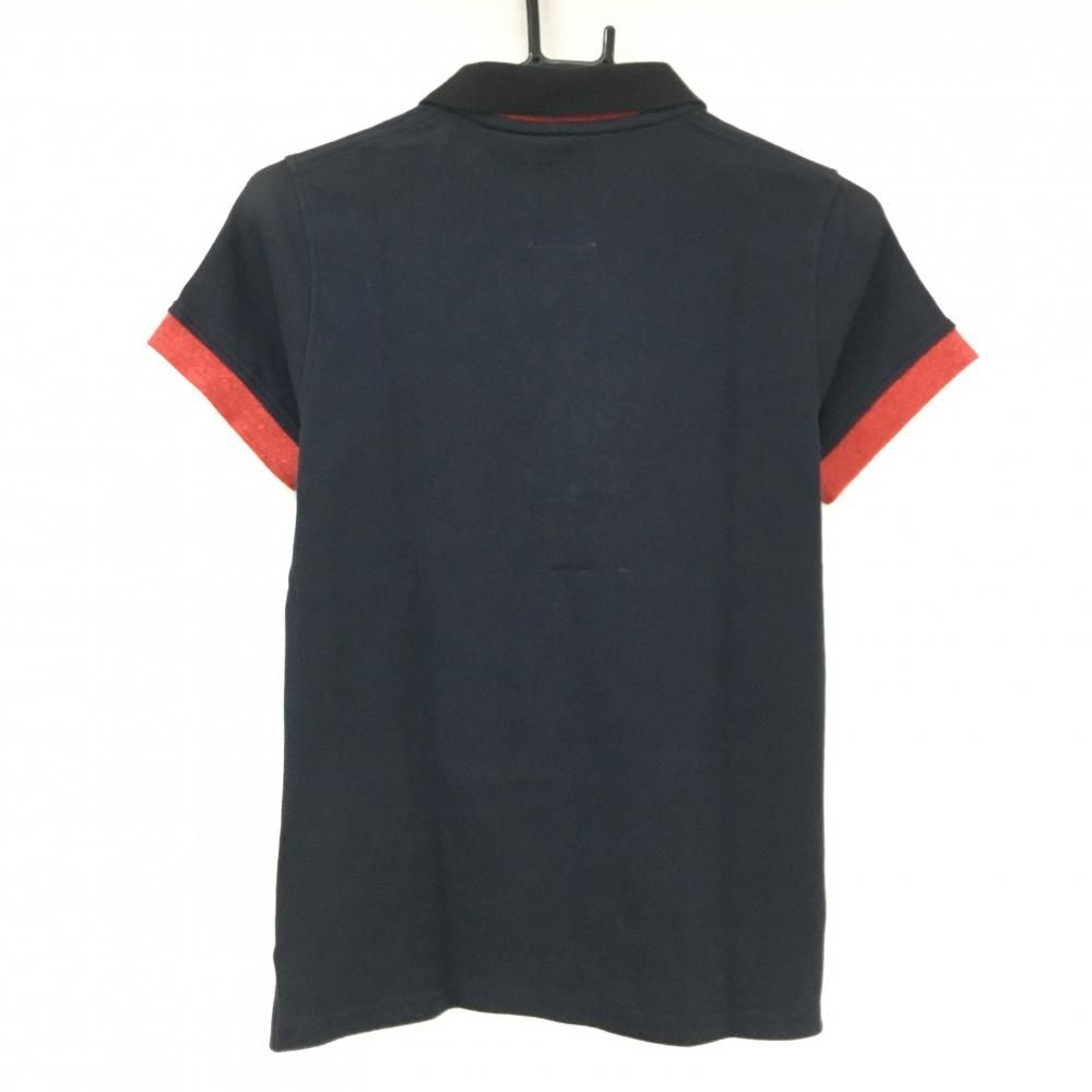 超 マークアンドロナ 半袖ポロシャツ 黒 襟裏 袖口ラメレッド スカル レディース M ゴルフウェア MARK＆LONA WWW_OLIVIERBERNSTEIN_COM