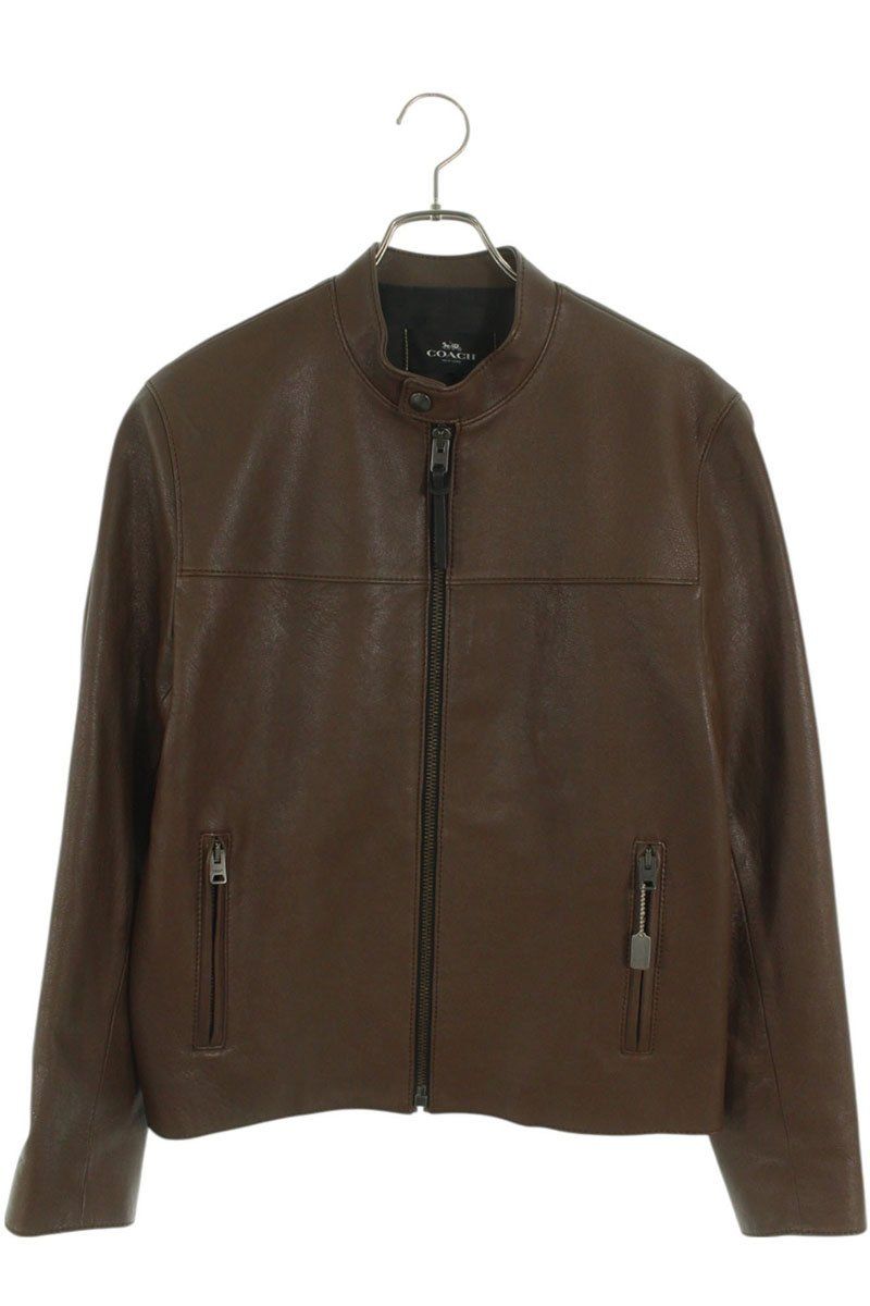 COACH コーチ F33779 ブラック シングル ライダースジャケット COACH(コーチ) / シングルライダースジャケット/XS/レザー/BLK