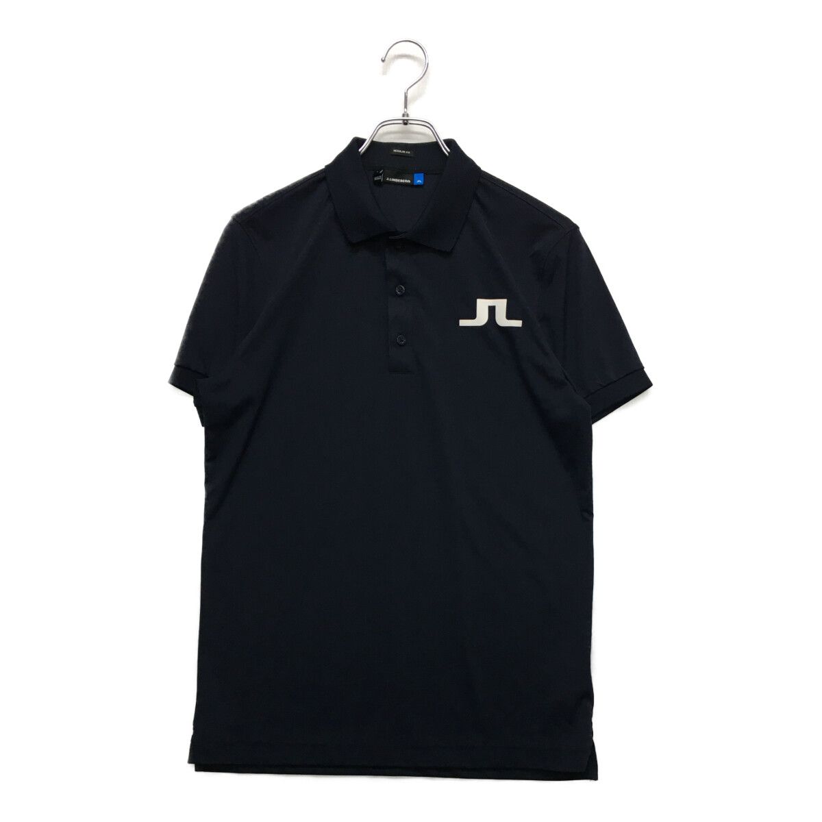 メンズ ジェイリンドバーグ J.LINDEBERG 半袖ポロシャツ S 紺 ネイビー シンプル ロゴ