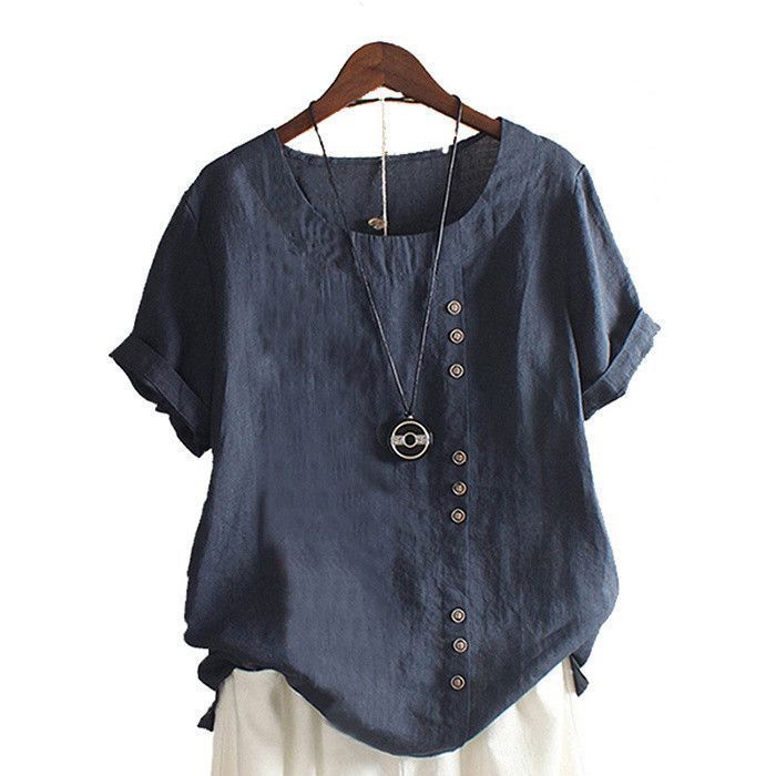 シャツ ブラウス レディース 半袖 tシャツ 無地 トップス 体型カバー カジュアル 前開き 羽織 ゆったり 大きいサイズ シンプル 普段着 楽天市場】シャツ ブラウス レディース 半袖 新作 トップス 春