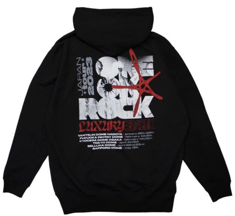 【数量限定】ONE OK ROCK（ワンオクロック）LUXURY DISEASE JAPAN TOUR 2023 DOME プルオーバーパーカー（パーカー） (XL)