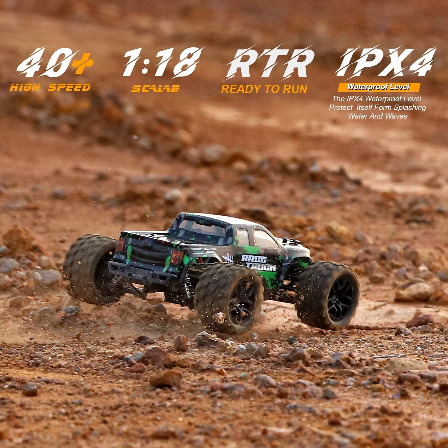 ラジコンカー HBX ラジコンカー オフロード 1/18 4WD RTR 電動RCカー 2.4Ghzリモコンカー 40 km/h 高速車 RCバギー  オンロード 二つのスピードモード オフロード レーシング ロッククローリング オールテレーン防水トラック - メルカリ