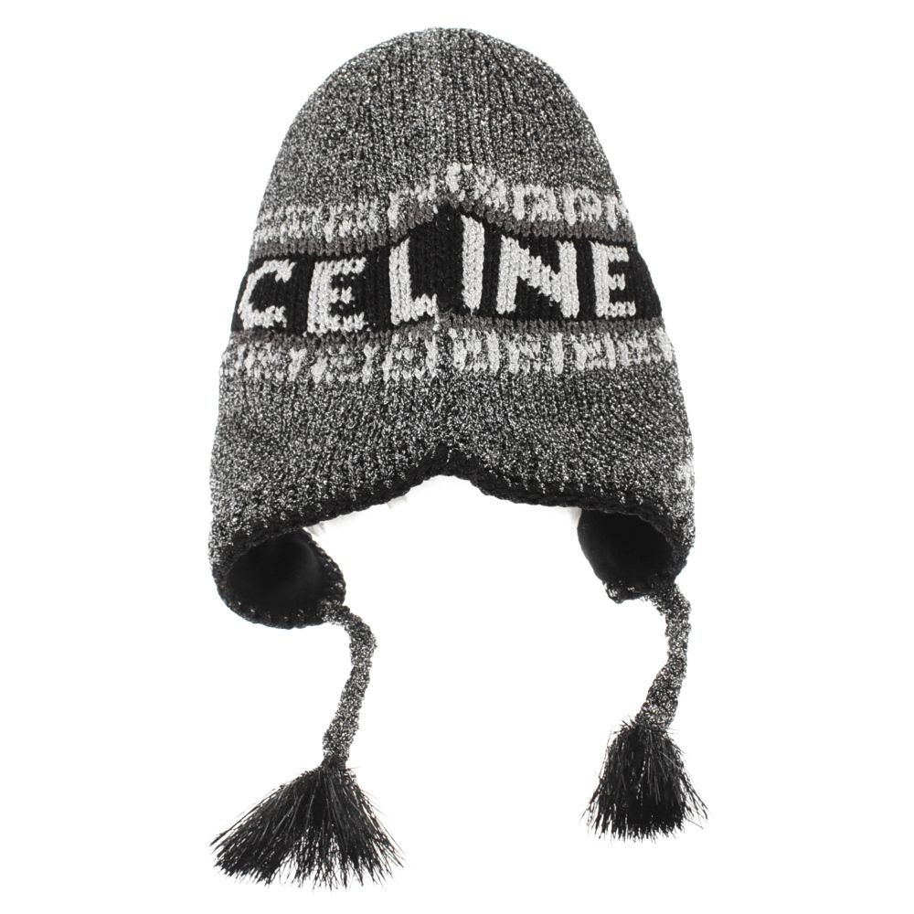 新品　希少　セリーヌ　ニット帽　ペルヴィアン イヤーフラップ ラメニットキャップ CELINE (セリーヌ) 22AW ペルヴィアン イヤーフラップ
