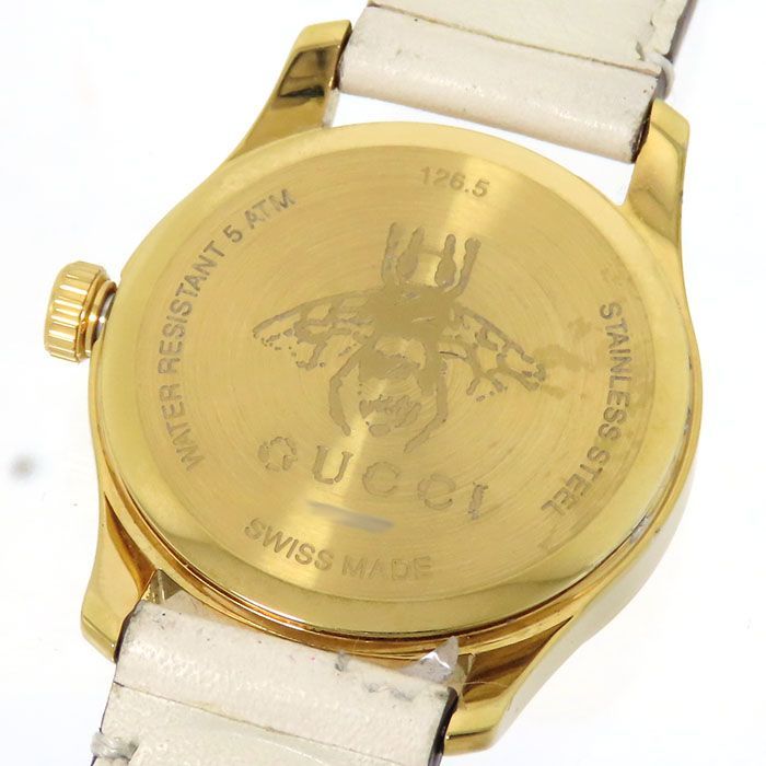 GUCCI グッチ G タイムレス 126.5 YA1265009 グリーン/レッド文字盤 SS  