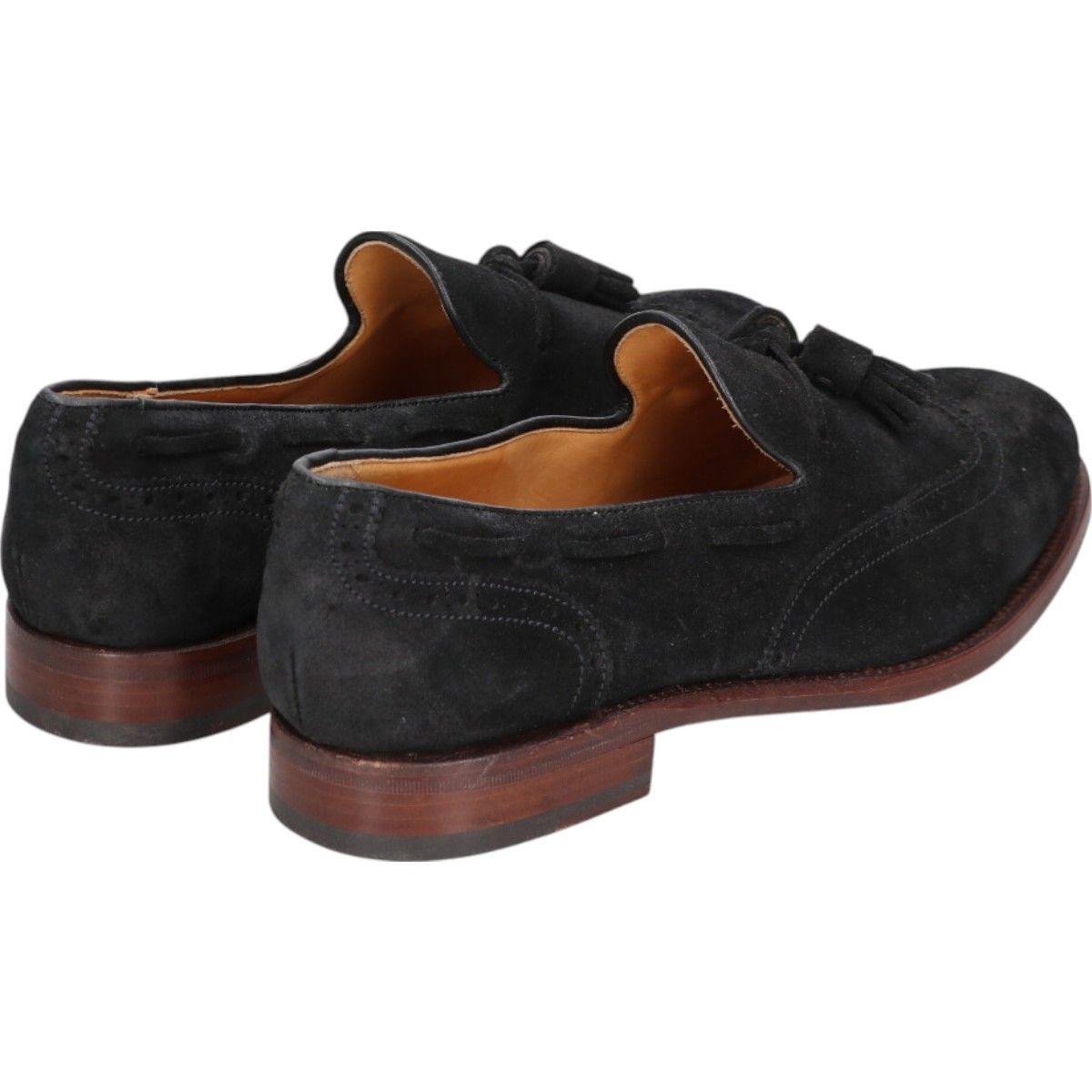 古着 バーウィック BERWICK 1707 スエード ウイングチップ タッセルローファー スペイン製 9 メンズ27.5cm相当|saa013419