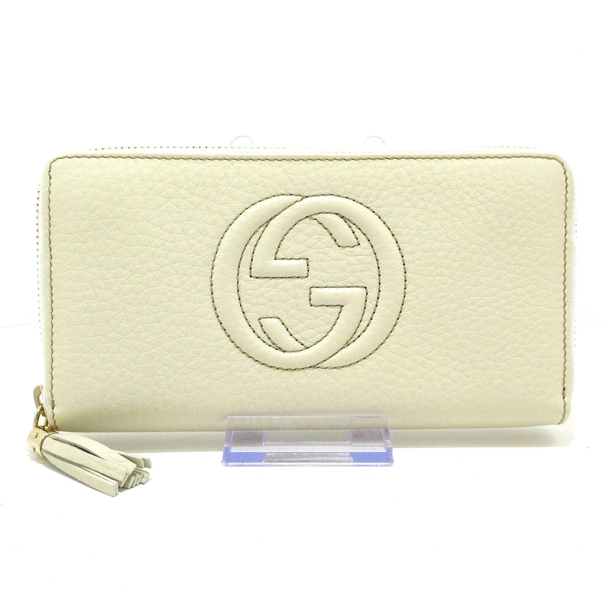 【送料無料/新品】 GUCCI(グッチ) 長財布美品 ソーホー 308004 アイボリー ラウンド 小物