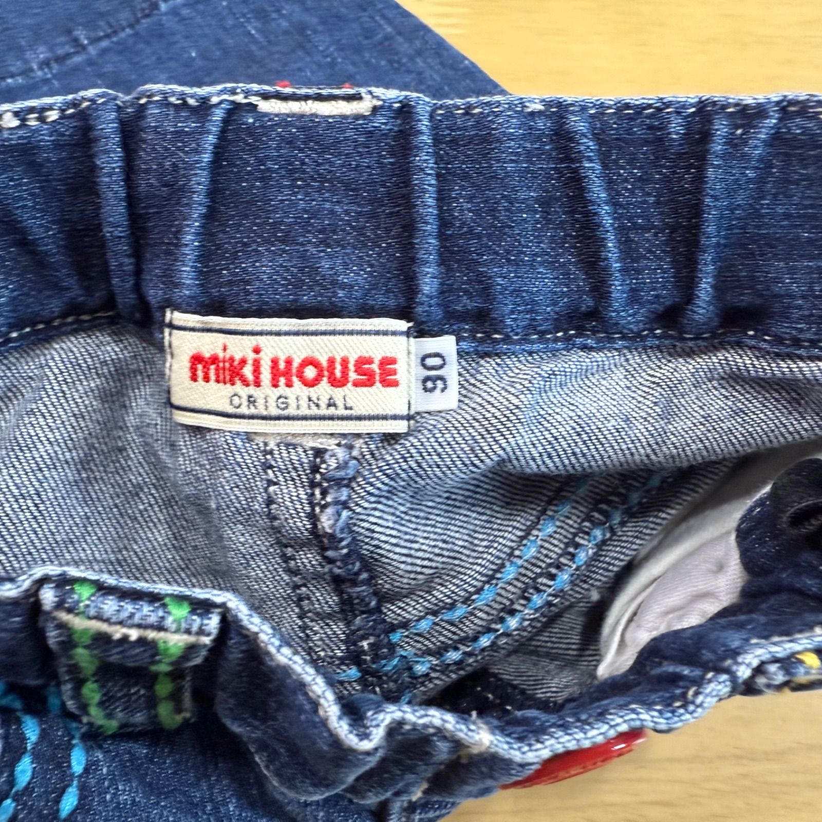 ミキハウス　豪華デニム　新品ダグ付き　90 ミキハウス豪華デニムパンツ◎サイズ90 - メルカリ