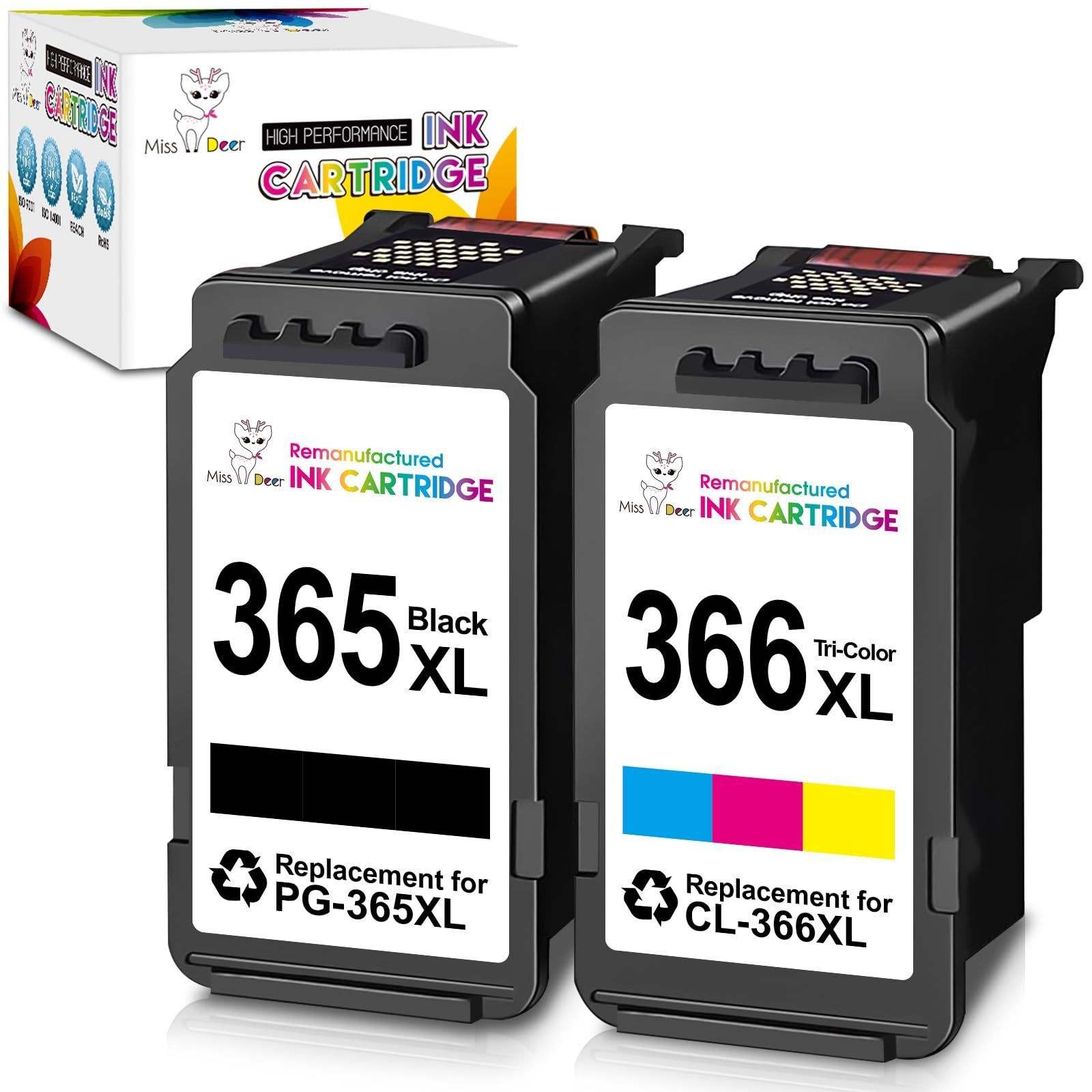 大容量】Canon BC-366XL 2個、BC-365XL 2個セット BC-365 BC-366