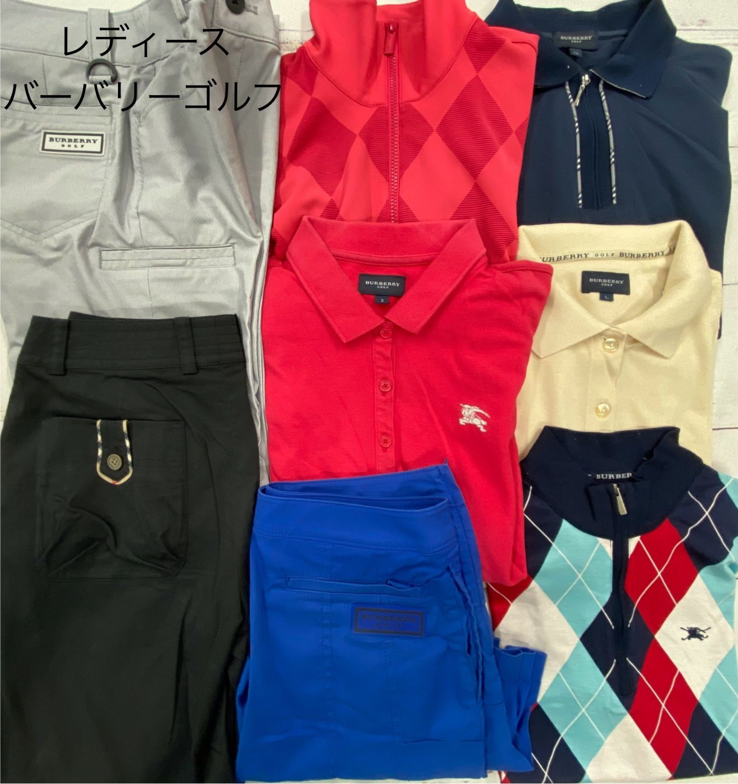 バーバリーゴルフ ボタニカル 花柄 ウェア セットアップ バーバリー