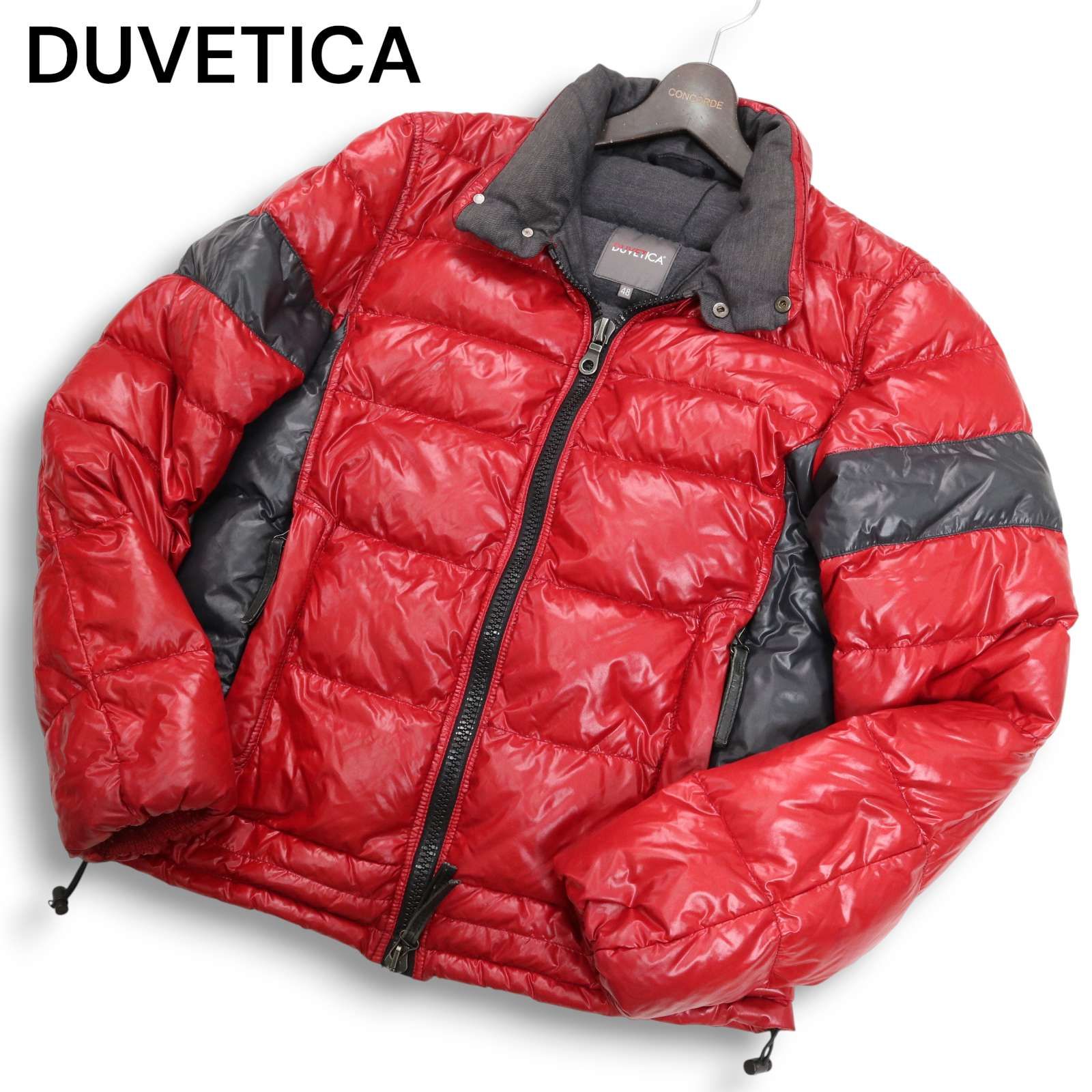 DUVETICA 　デュベティカ　ダウン　サイズ48　レッド DUVETICA デュベティカ 秋冬 バイカラー☆ ダウン ジャケット Sz.48