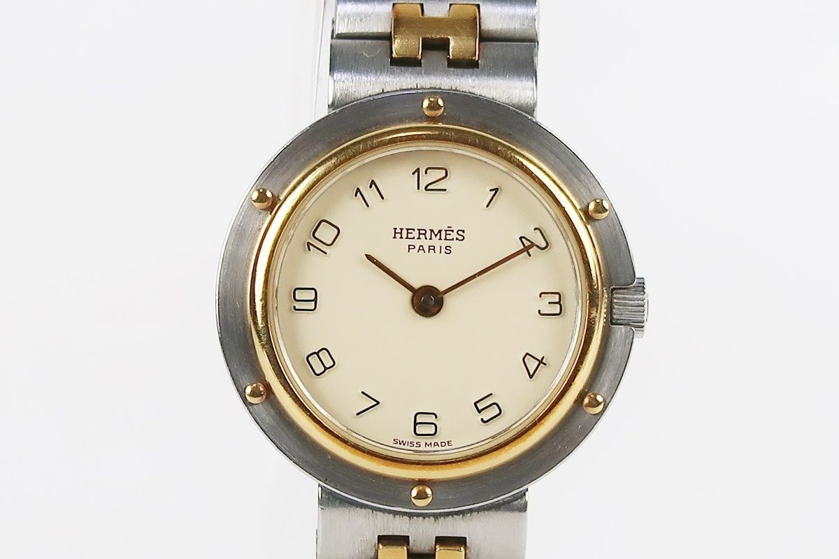 394 バレンシアガ ストーンベゼル シェル オーバル 腕時計