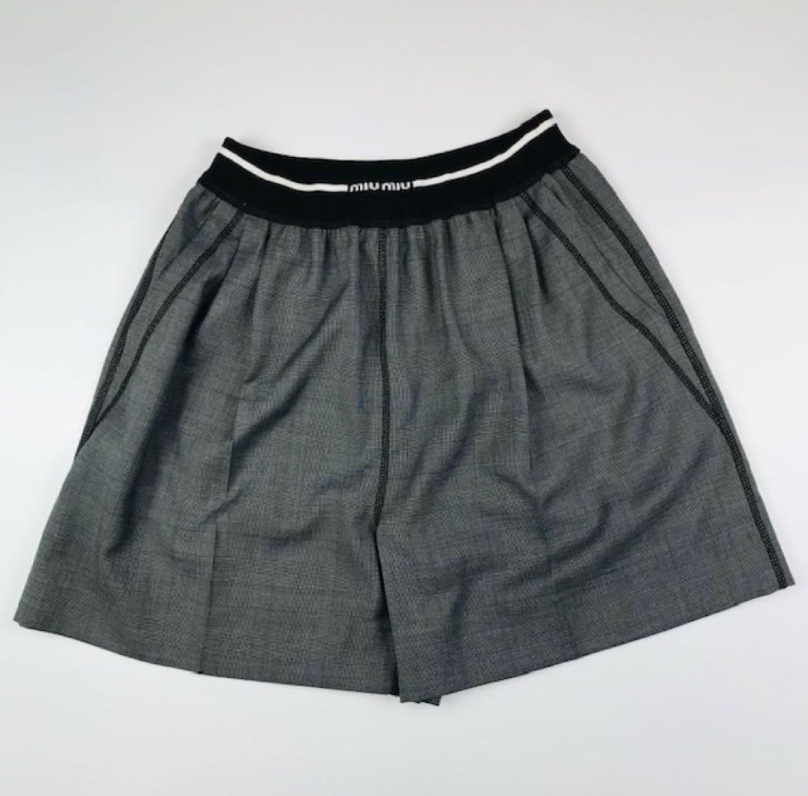 MIUMIU】ミュウミュウ チェック ボクサーショートパンツ ボトムス