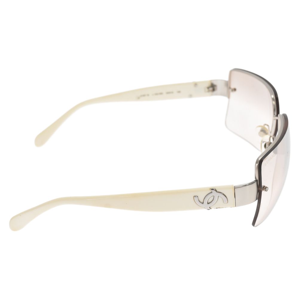 CHANEL シャネル　サングラス　4107 b Chanel White Acetate and Frameless CC Logo Sunglasses 4107-B