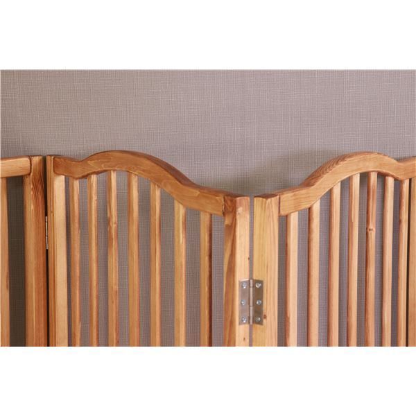 超人気、高品質で超激安。 ペットフェンス 約幅58cm ライトブラウン 木製 折りたたみ式 ペット用品 ペットグッズ 犬用品 猫用品 完成品