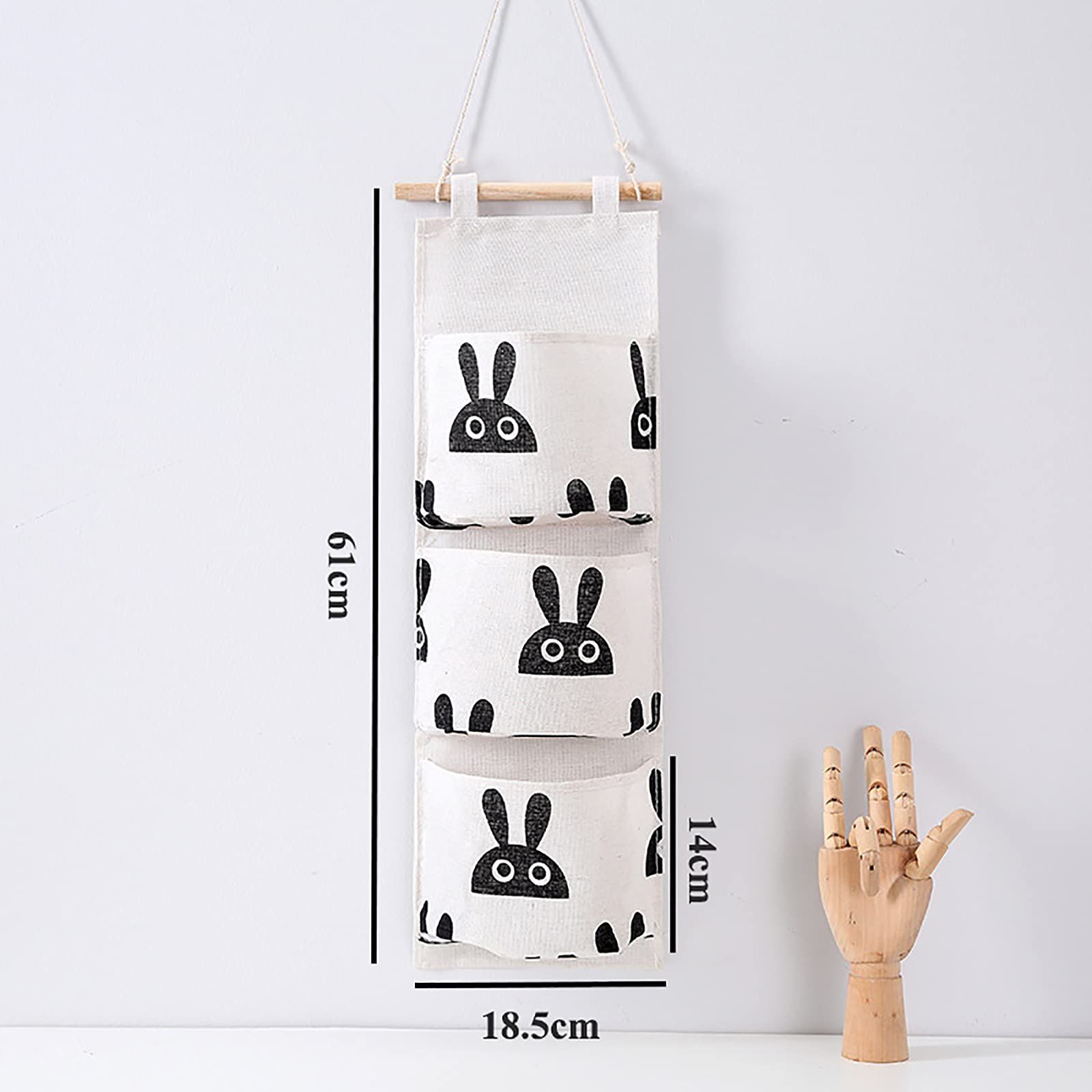 数量 SHULLIN 2個 ウォールポケット 壁掛け収納ポケット ドア 小物収納袋 吊り下げ収納 ドア収納袋 キッチン収納袋 ト 壁 収納 ポケット セット木の棒とロープ付き 6ポケット