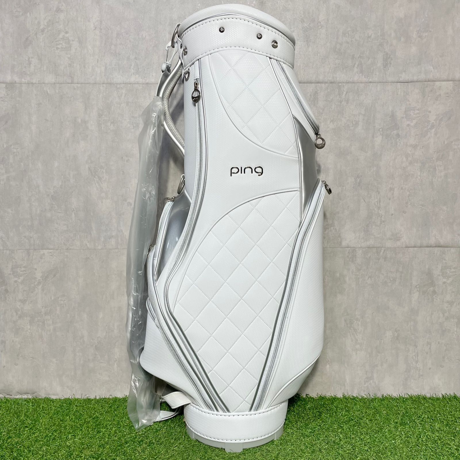 PING ピン CB-U2502 SOFT PU キャディバック WHITE PING 2025年モデル