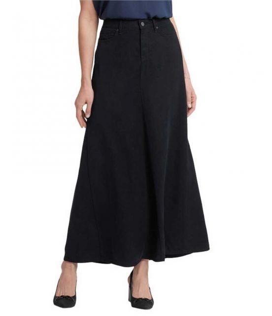 【送料無料】 エヌワイディージェイ レディース スカート ボトムス Lift TuckR Technology Maxi A-Line Skirt Overdye Black