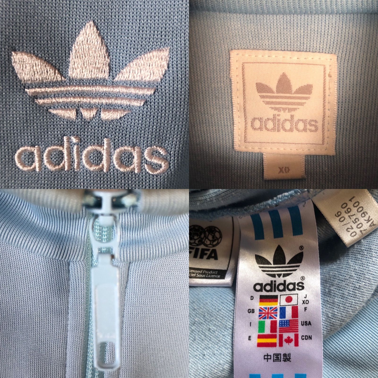新品⭐️adidas トラックジャケット M アルゼンチン代表 ダークグレー×青白 adidas Originals - 新品2XL⭐️adidas トラックジャケット