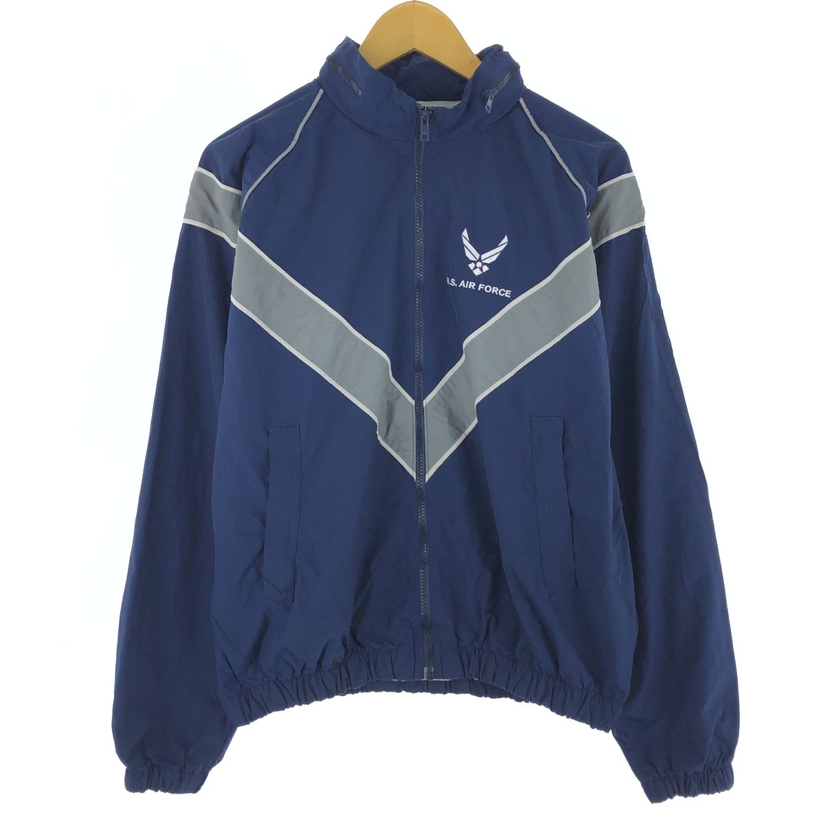 古着 米軍実品 U.S.AIR FORCE 00年代 SKILCRAFT PTU トレーニングジャケット ナイロンジャケット USA製 SMALL/REGULAR/eaa496695