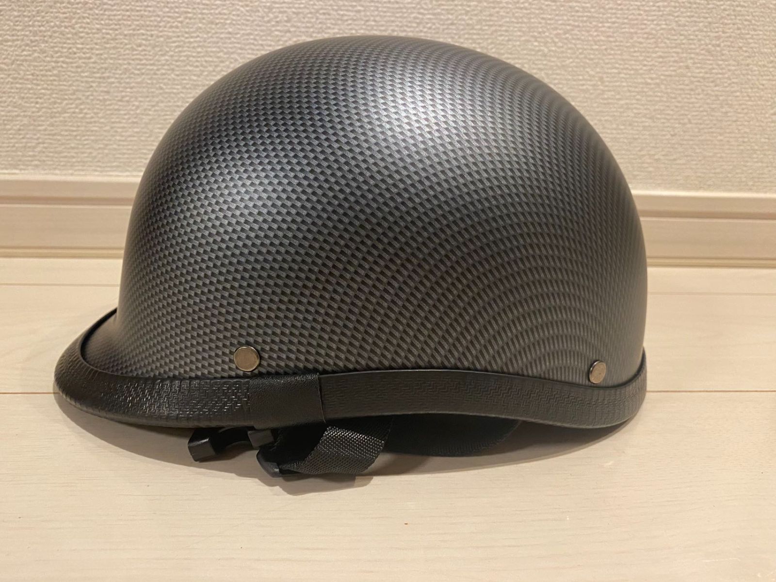 マットカーボン調ハーレーヘルメットハーフ半ヘル半キャップ半帽子新品 toukui36