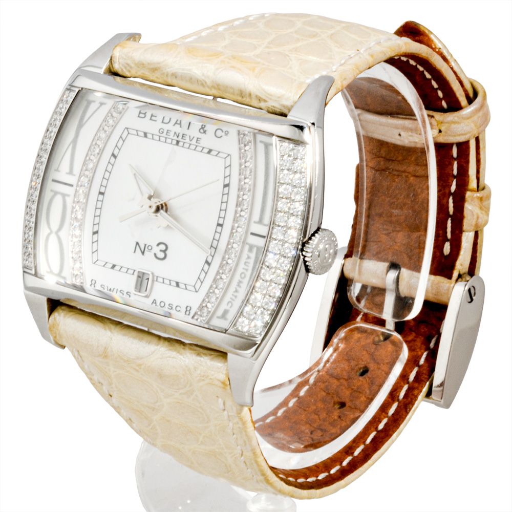 307 ペダ&カンパニー BEDAT-Co 腕時計 ホワイトシェル文字盤 ダイヤベゼル メンズ